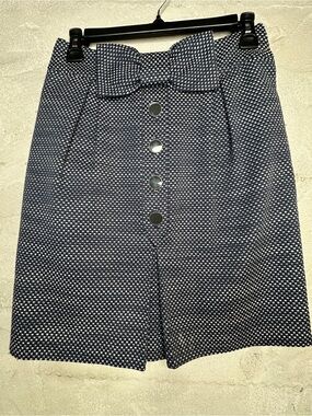 Leifsdottir Anthropologie Sprightly Tweed Bow Front Skirt Size 2